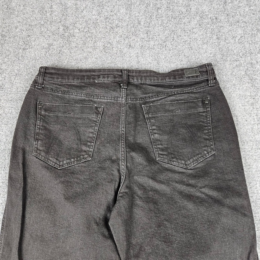 Seven7 Bombshell High Rise Bootcut Jeans Black Denim Size 16 Stretch Flare - Picture 8 of 11